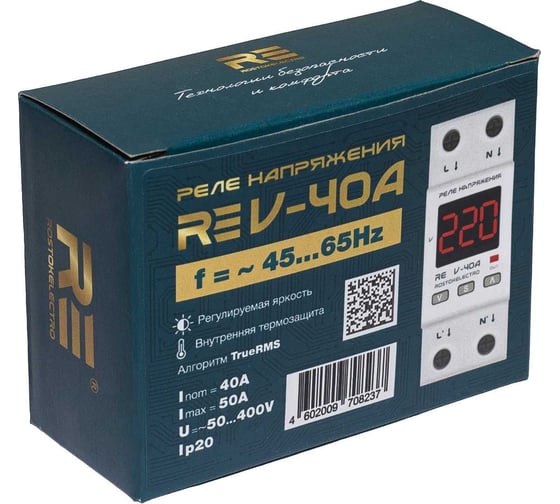 Реле напряжения ROSTOKELECTRO RE V-40A 46-237