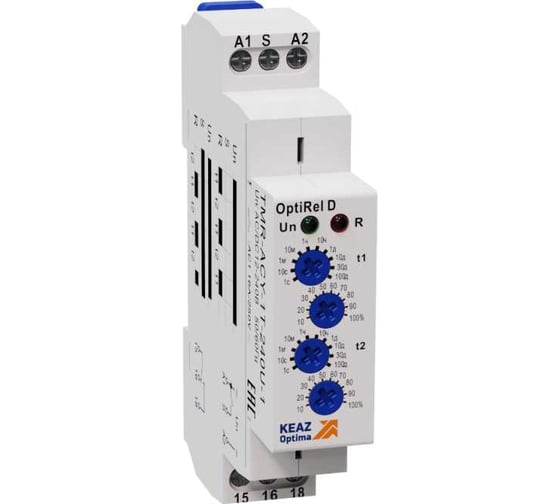 Реле времени КЭАЗ OptiRel D TMR-ACY-1T-240U-1 циклическое 16А 1СО 12-230АС/DC 332030