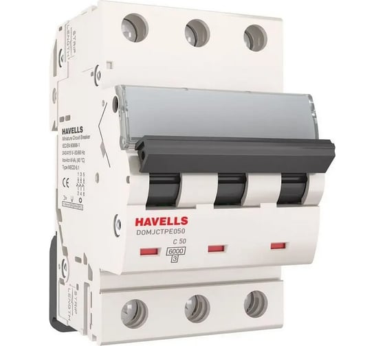 Автоматический выключатель Havells 3P 6kA C-50A 3M 7701608 1