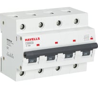 Автоматический выключатель Havells 4P 10kA, C-100A, 6M. 7701627