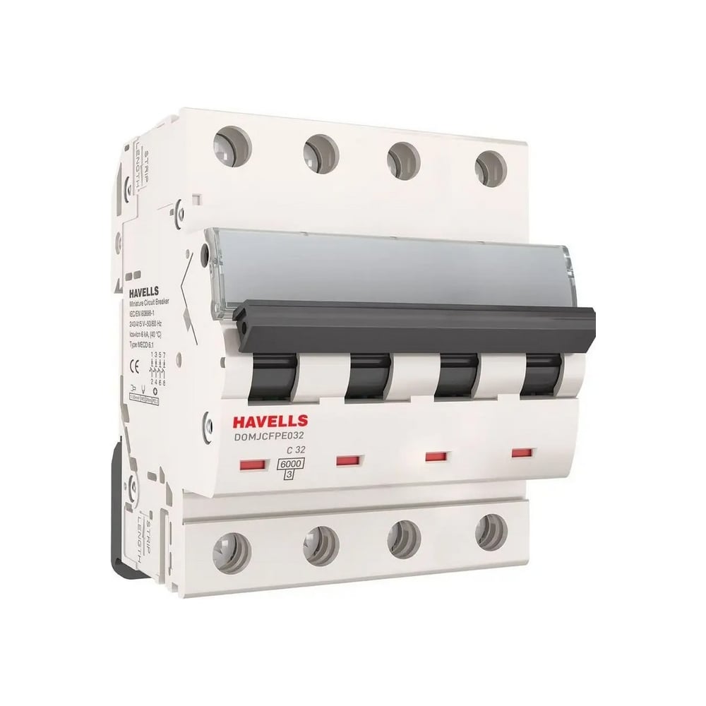 Автоматический выключатель Havells 4P 6kA, C-32A, 4M. 7701613 ...