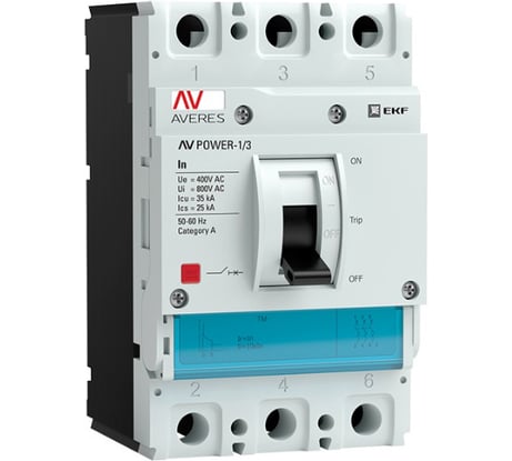 Автоматический выключатель EKF AV POWER-1/3, 100А, 35kA, TR, 1 шт. mccb-13-100-TR-av