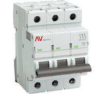 Автоматический выключатель EKF AVERES AV-6, DC, 3P, 2A, C, 6kA mcb6-DC-3-02C-av