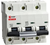 Автоматический выключатель EKF ВА 47-100, 3P 16А C 10kA SQmcb47100-3-16C