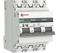 Автоматический выключатель EKF 3P 16А (В) 4,5kA ВА 47-63 PROxima mcb4763-3-16B-pro