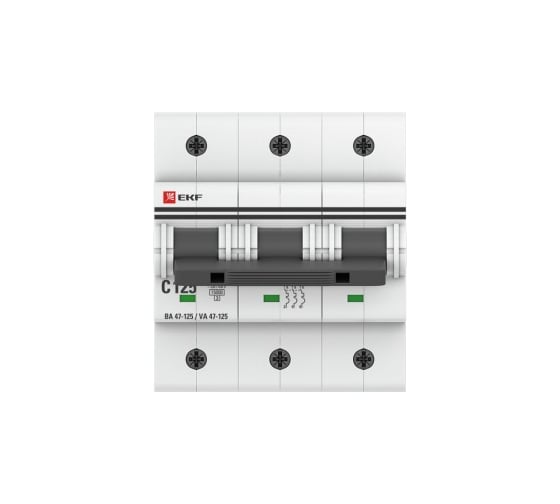 Автоматический выключатель EKF 3P 100А C 15кА ВА 47-125 PROxima mcb47125-3-100C