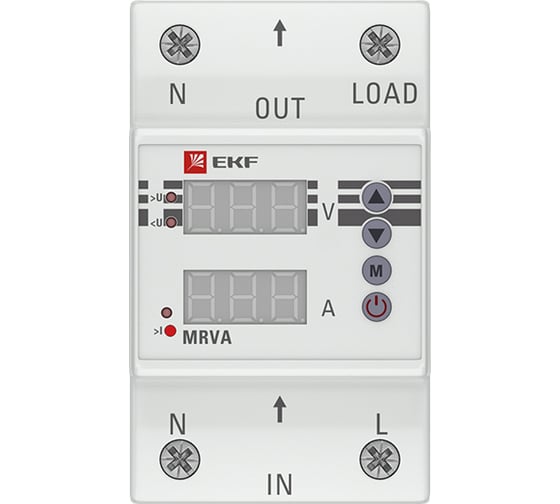 Реле напряжения и тока EKF с дисплеем MRVA 63A PROxima MRVA-63A