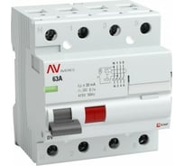 Устройство защитного отключения EKF DV, 4P, 63А/30мА, A, AVERES rccb-4-63-30-a-av