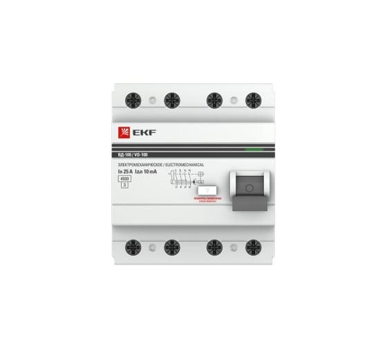 Устройство защитного отключения EKF ВД-100, 4P, 32А/100мА, PROxima elcb-4-32-100-em-pro