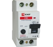 Электронное устройство защитного отключения EKF УЗО 2P 63А/30мА SQelcb-2-63-30e