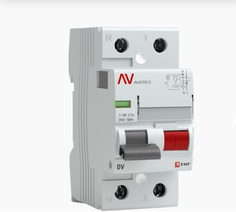 Устройство защитного отключения EKF DV 2P 63А/300мА AC AVERES rccb-2-63-300-ac-av