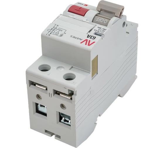 Устройство защитного отключения EKF DV 2P 63А/ 30мА AC AVERES rccb-2-63-30-ac-av