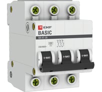 Автоматический выключатель EKF 3P 20А B 4,5кА ВА 47-29 Basic mcb4729-3-20-B