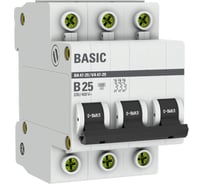 Автоматический выключатель EKF 3P 25А B 4,5кА ВА 47-29 Basic mcb4729-3-25-B