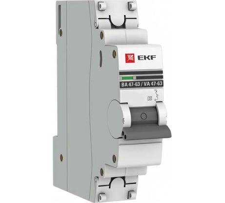 Автоматический выключатель EKF PROxima ВА 47-63, 1P, 13А, C, 4,5kA mcb4763-1-13C-pro
