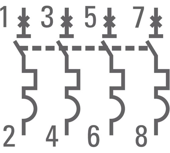 Автоматический выключатель EKF PROxima ВА 47-63, 4P, 32А (C), 4,5kA mcb4763-4-32C-pro