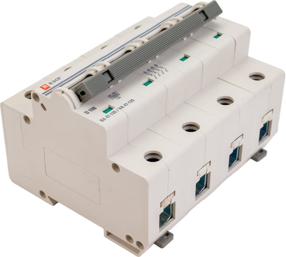 Автоматический выключатель EKF PROxima ВА 47-125, 4P, 100А, D, 15кА mcb47125-4-100D