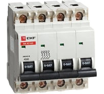 Автоматический выключатель EKF ВА 47-63, 4P, 4А, C, 4,5kA, SQ mcb4763-4-04C