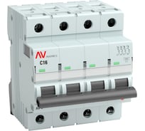 Автоматический выключатель EKF AVERES AV-6, 4P, 16A, C, 6kA mcb6-4-16C-av 16040818