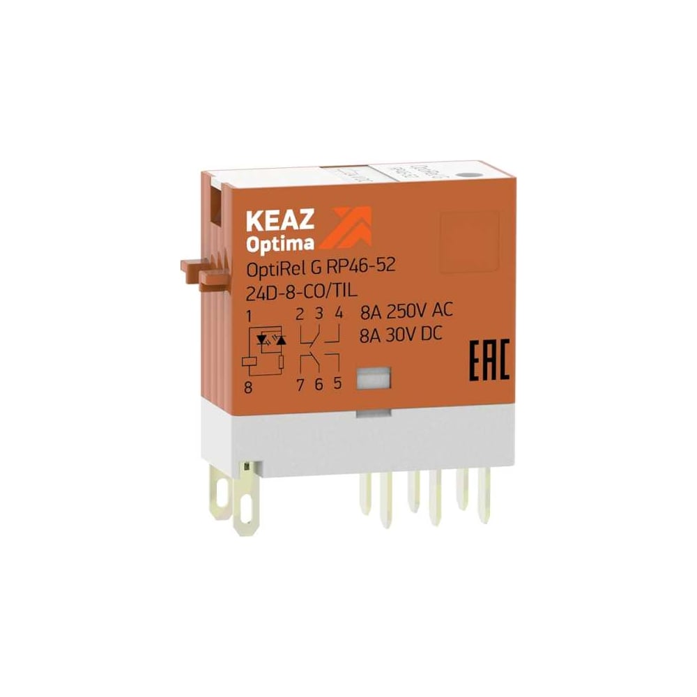 Промежуточное реле КЭАЗ OptiRel G RP46-52-24D-8-CO-S/TIL 281055 ...