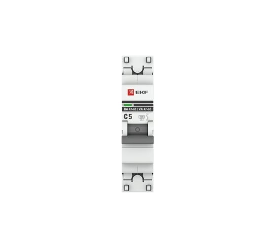 Автоматический выключатель EKF 1P, 5А, C, 4,5kA, ВА 47-63, PROxima mcb4763-1-05C-pro