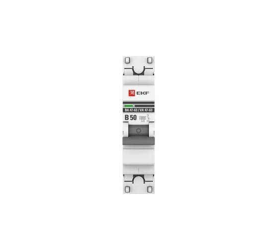 Автоматический выключатель EKF 1P, 50А, B, 6кА, ВА 47-63, PROxima SQ mcb4763-6-1-50B-pro