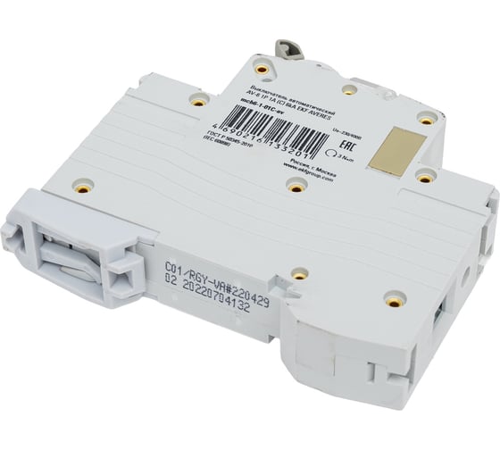 Автоматический выключатель EKF AVERES AV-6, 1P, 1A, C, 6kA mcb6-1-01C-av