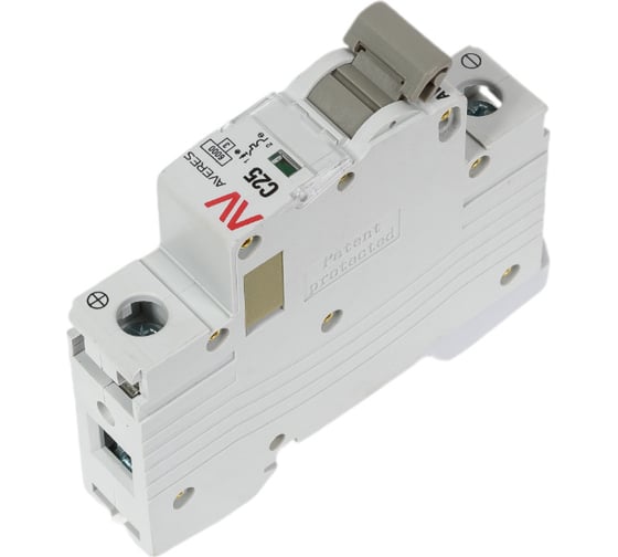 Автоматический выключатель EKF AVERES AV-6, DC, 1P, 25A, C, 6kA mcb6-DC-1-25C-av