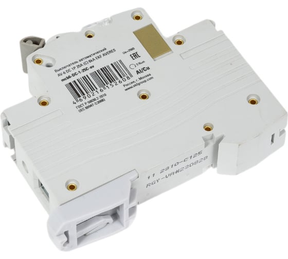 Автоматический выключатель EKF AVERES AV-6, DC, 1P, 25A, C, 6kA mcb6-DC-1-25C-av