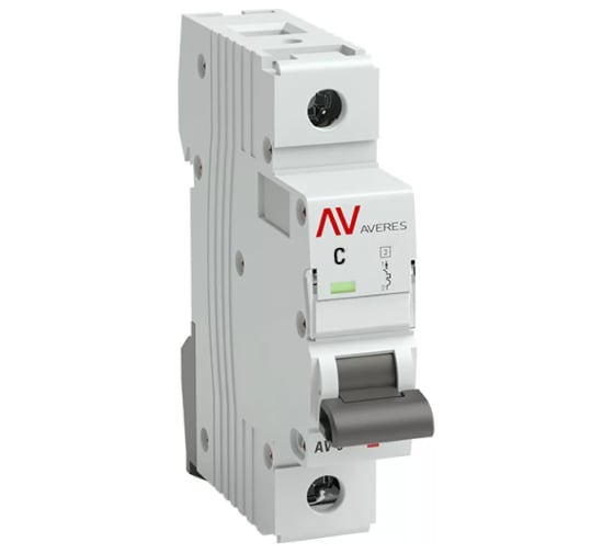Автоматический выключатель EKF AVERES AV-10, 1P, 4A, C, 10kA, SQ mcb*10-1-04C-av 1