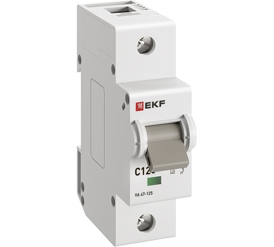 Автоматический выключатель EKF PROxima ВА 47-125, 1P, 125А, C, 15кА mcb47125-1-125C