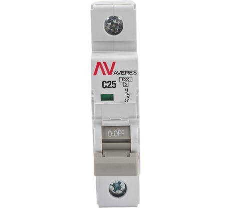Автоматический выключатель EKF AVERES AV-6, 1P, 25A, C, 6kA mcb6-1-25C-av