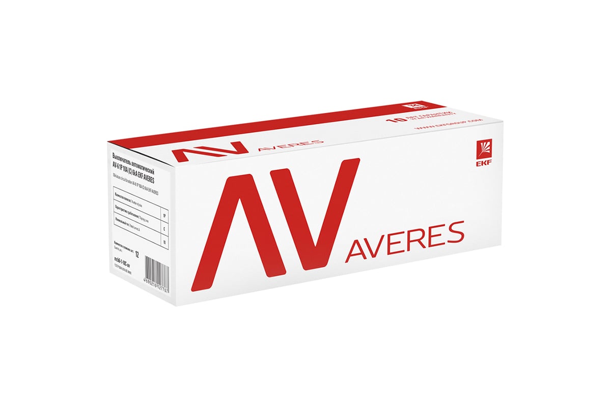 Автоматический выключатель EKF AVERES AV-6, 1P, 16A, C, 6kA, mcb6-1-16C ...
