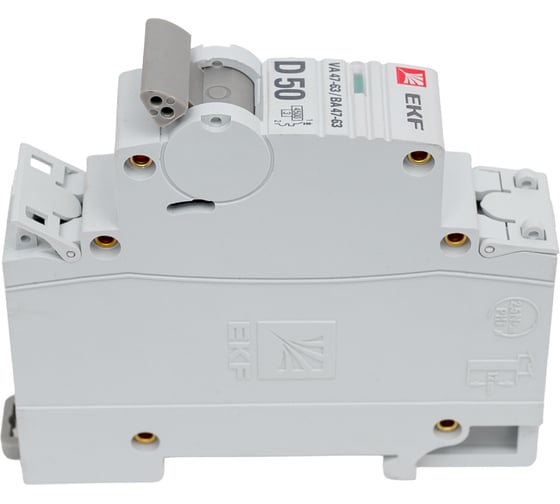 Автоматический выключатель EKF PROxima, ВА 47-63, 1P, 50А, D, 4,5kA mcb4763-1-50D-pro