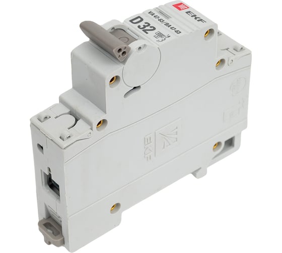 Автоматический выключатель EKF PROxima ВА 47-63, 1P, 32А, D, 4,5kA mcb4763-1-32D-pro