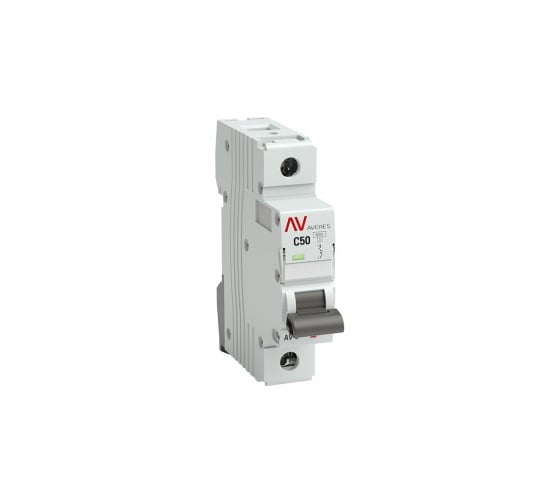 Автоматический выключатель EKF AV-10, 1P, 50A, 10kA, AVERES mcb10-1-50C-av 1