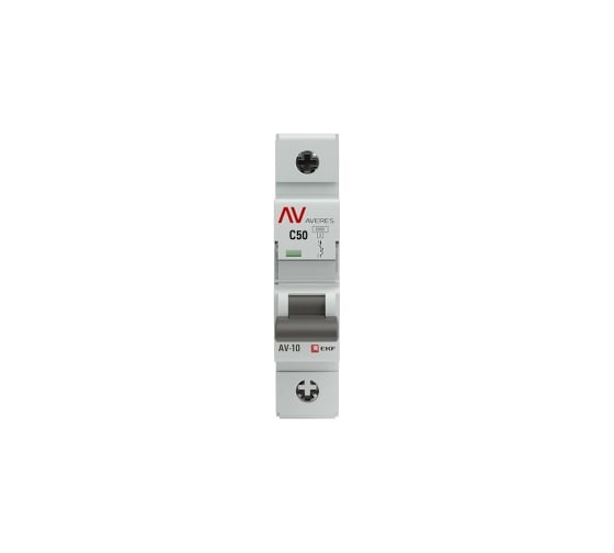 Автоматический выключатель EKF AV-10, 1P, 50A, 10kA, AVERES mcb10-1-50C-av