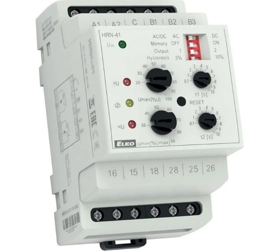 Реле комплексного контроля напряжения ELKO EP HRN-41/UNI AC/DC 24-240 V КА-00000280 1
