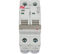 Автоматический выключатель EKF AV-6 2P 20A B 6kA AVERES mcb6-2-20B-av
