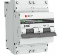 Автоматический выключатель EKF 2P 100А C 10kA ВА 47-100 PROxima mcb47100-2-100C-pro