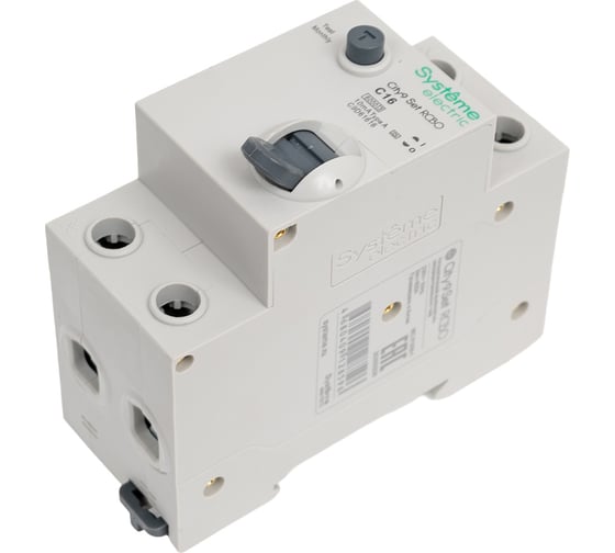 Автоматический выключатель диф. тока Systeme Electric City9 set (авдт) 1p+n с 16а 6ka 10ма тип-a 230в C9D61616