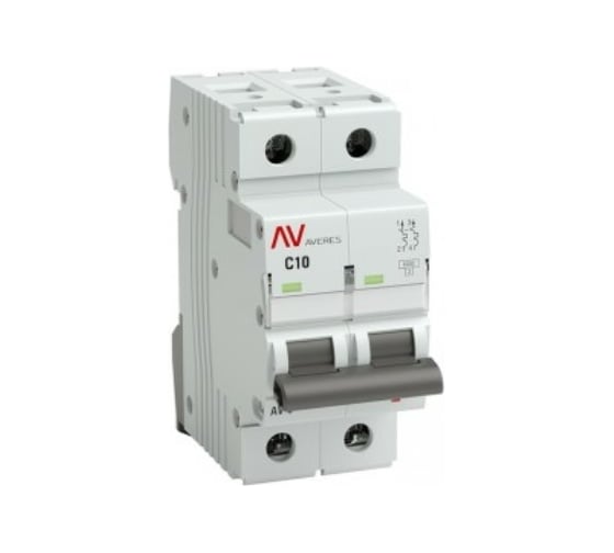 Автоматический выключатель EKF AV-6 2P 10A C 6kA AVERES mcb6-2-10C-av
