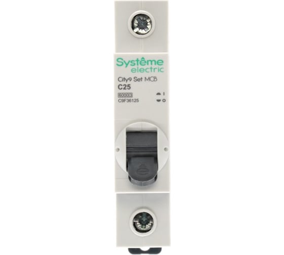Автоматический выключатель (ав) Systeme Electric City9 set с 25а 1p 6ka 230в C9F36125