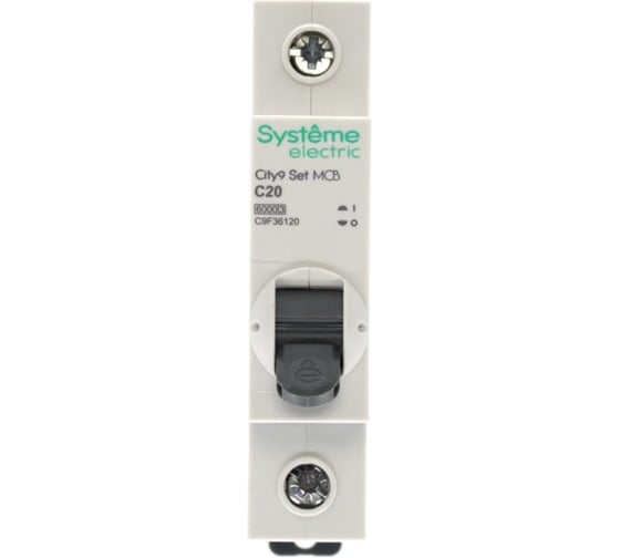 Автоматический выключатель (ав) Systeme Electric City9 set с 20а 1p 6ka 230в C9F36120