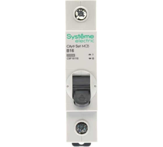 Автоматический выключатель (ав) Systeme Electric City9 set b 16а 1p 6ka 230в C9F16116
