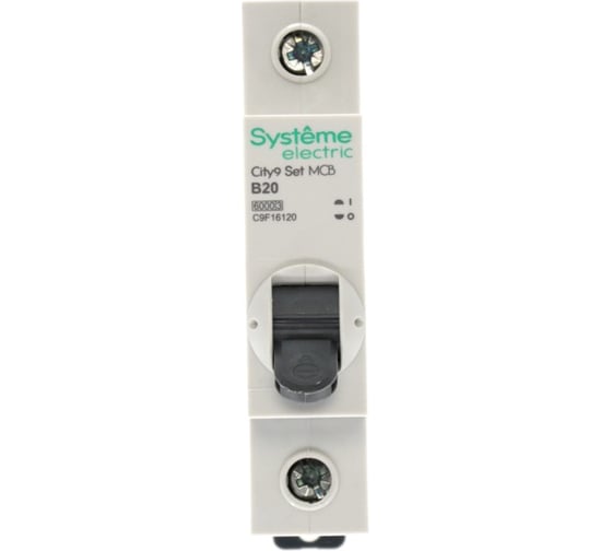 Автоматический выключатель (ав) Systeme Electric City9 set b 20а 1p 6ka 230в C9F16120