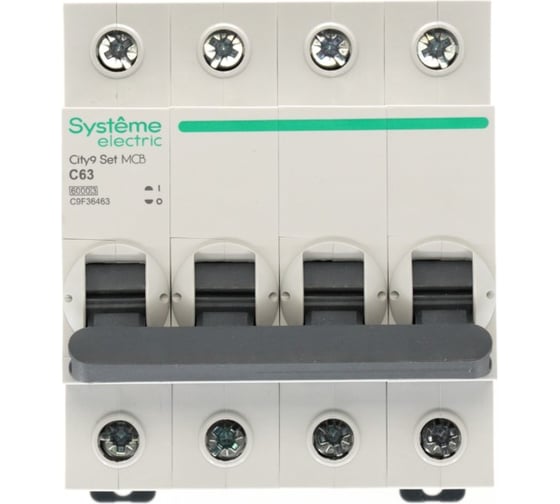 Автоматический выключатель (ав) Systeme Electric City9 set с 63а 4p 6ka 400в C9F36463