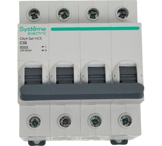 Автоматический выключатель (ав) Systeme Electric City9 set с 50а 4p 6ka 400в C9F36450