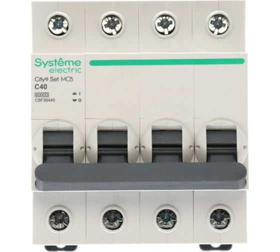 Автоматический выключатель (ав) Systeme Electric City9 set с 40а 4p 6ka 400в C9F36440