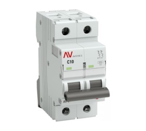 Автоматический выключатель EKF AV-6 DC 2P 10A C 6kA AVERES mcb6-DC-2-10C-av